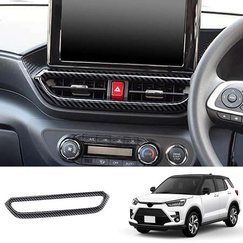 Car Dashboard Air Conditioning Trim Air Conditioning Cover for Raize A200a A210a 2020-2021 Carbon F