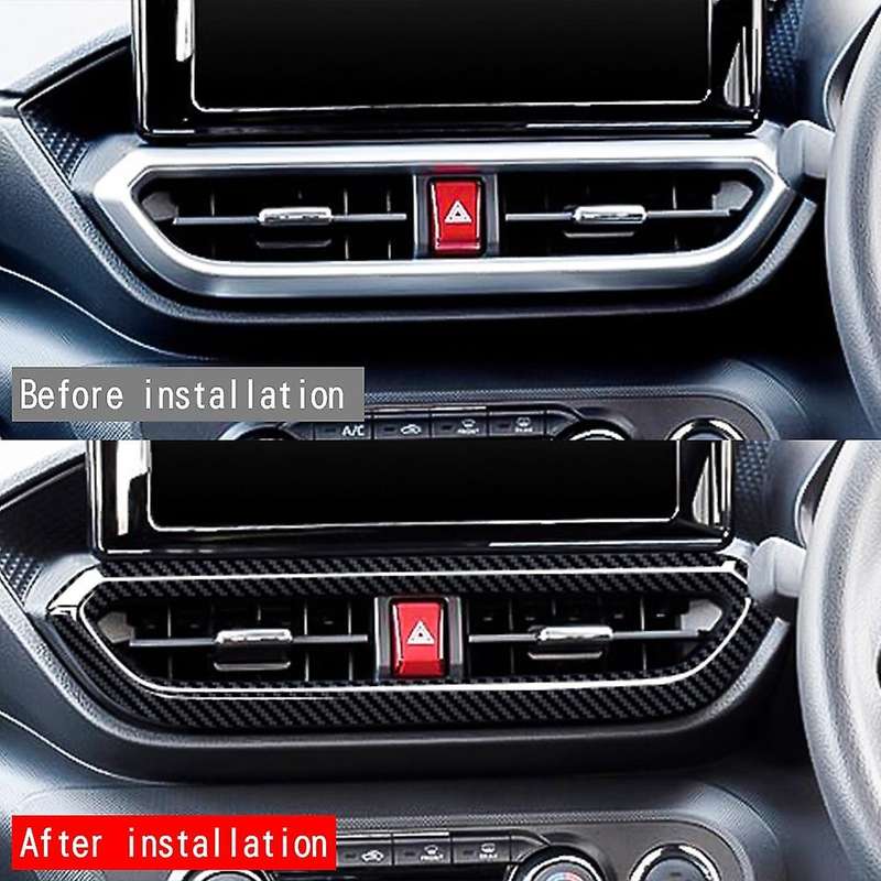 Car Dashboard Air Conditioning Trim Air Conditioning Cover for Raize A200a A210a 2020-2021 Carbon F