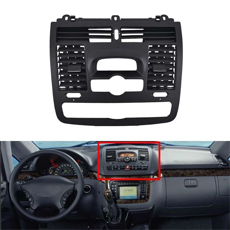 Car Dashboard Central Air Conditioner Vent Grille Cover Interior Parts for W636 W639 2010-2015,A