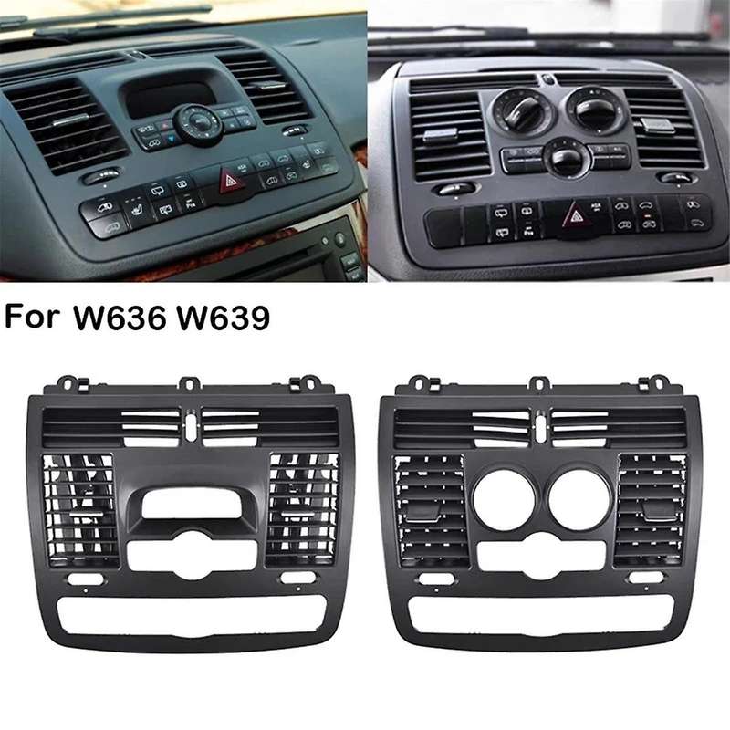Car Dashboard Central Air Conditioner Vent Grille Cover Interior Parts for W636 W639 2010-2015,B