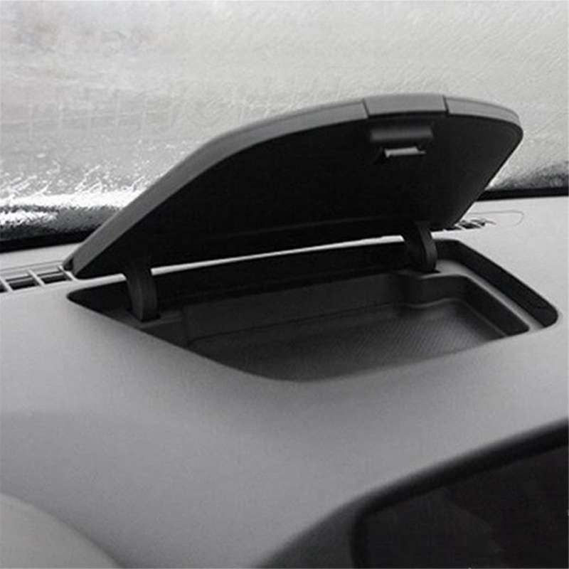 Car Dashboard Central Control Storage Box Cover Accessories for 2010-2015 Black