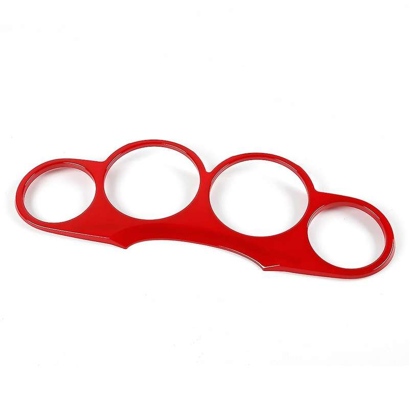 Car Dashboard Meter Instrument Cover Trim for 2009-2014 Accessories Decorative Frame Stickers, Red