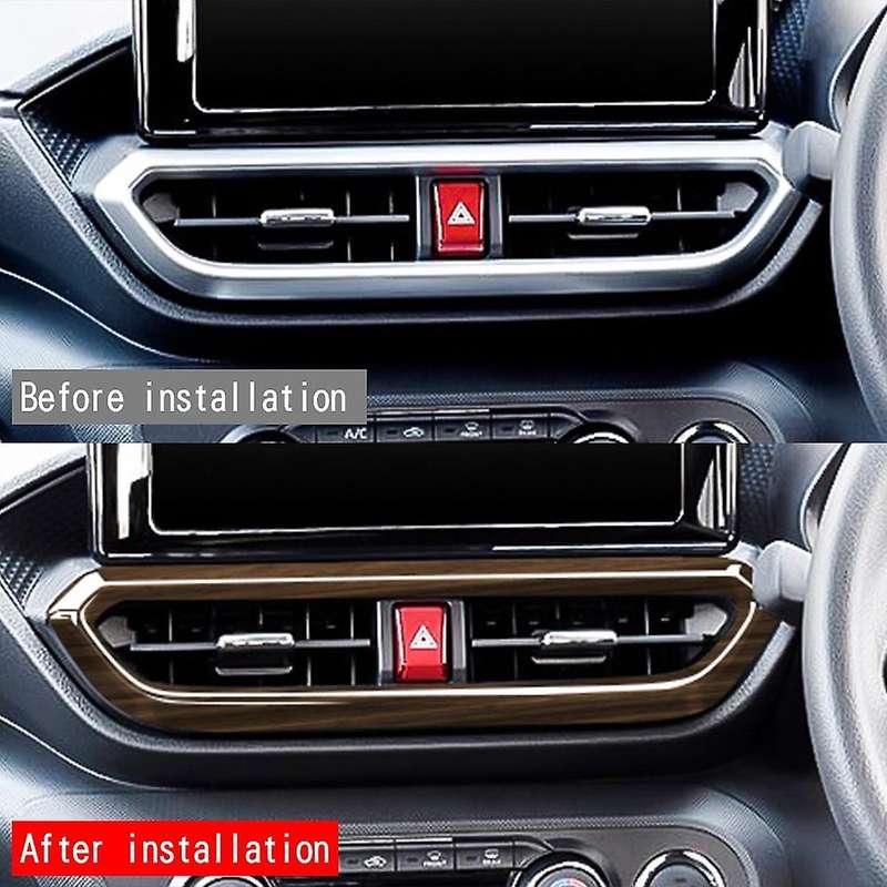 Car Dashboard Middle Air Outlet Decorative Frame Center Air Duct Panel Trim Cover for Raize A200A A2