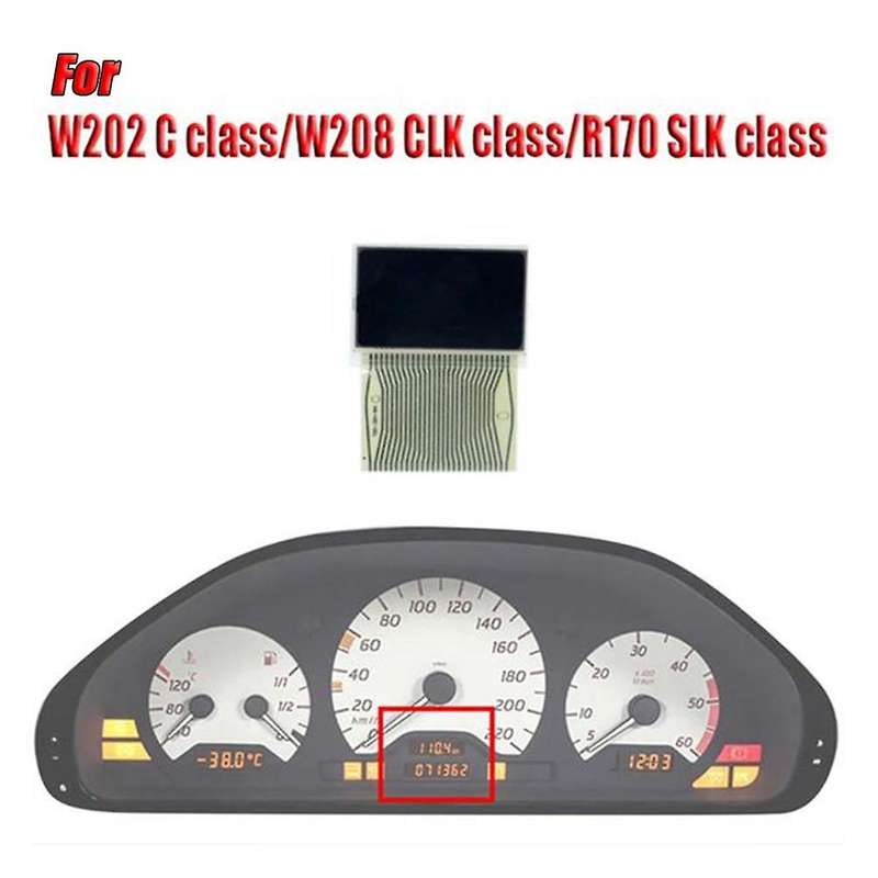 Car Dashboard Middle LCD Display Screen for W202 W210 W208 R170 1998-2002 Speedometer Pixel Repair S