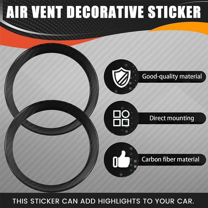 Car Dashboard Side Conditioning Air Vent Decorative Sticker for S R55 R56 R57 R58 R59 Vent Inner Cov