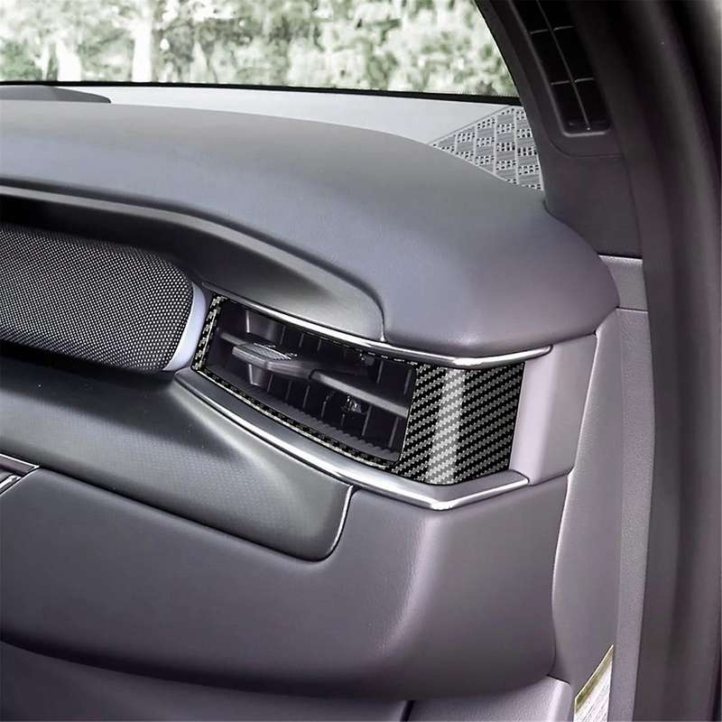 Car Dashboard Side Air Outlet Frame Trim Sticker for EV9 2023 2024 Interior Accessories Carbon Fiber
