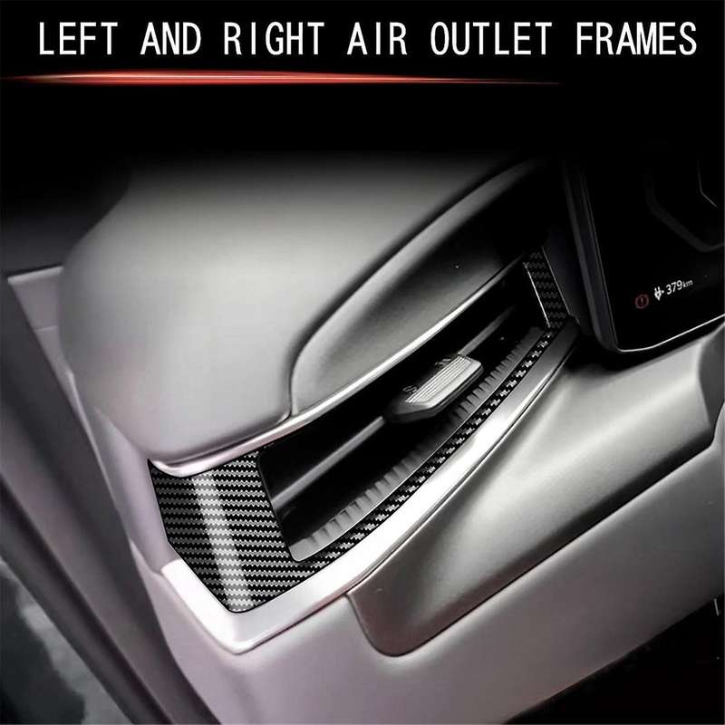 Car Dashboard Side Air Outlet Frame Trim Sticker for EV9 2023 2024 Interior Accessories Carbon Fiber