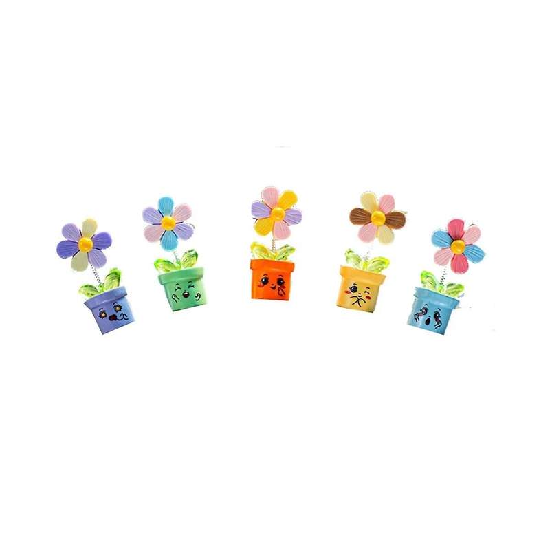 Car Dashboard Trim Flowerpot Ornament Head Shaking Dancing Flowerpot Cartoon Ornament Car Interior C