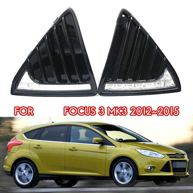 Car Daytime Running Light DRL LED Fog Lamp Cover with Yellow Turning Signal Functions for Focus 3 MK