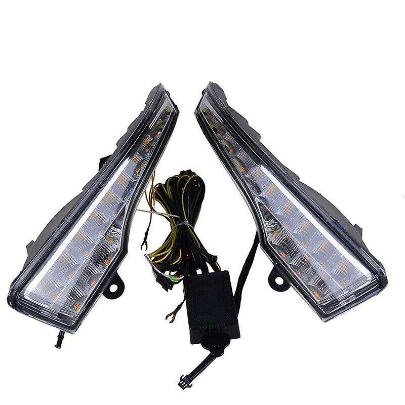 Car Daytime Running Light DRL LED Fog Lamp Cover with Yellow Turning Signal Functions for Altima Tea