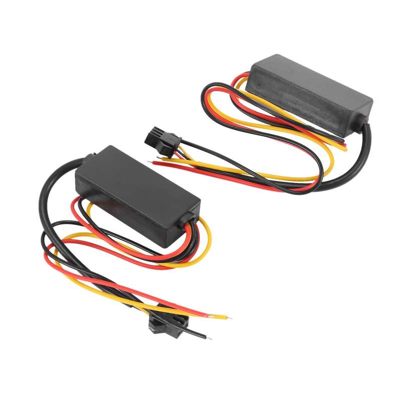 Car Daytime Running Light Crystal Tears Retractable Modified White Yellow Two-Color Streamer Steerin