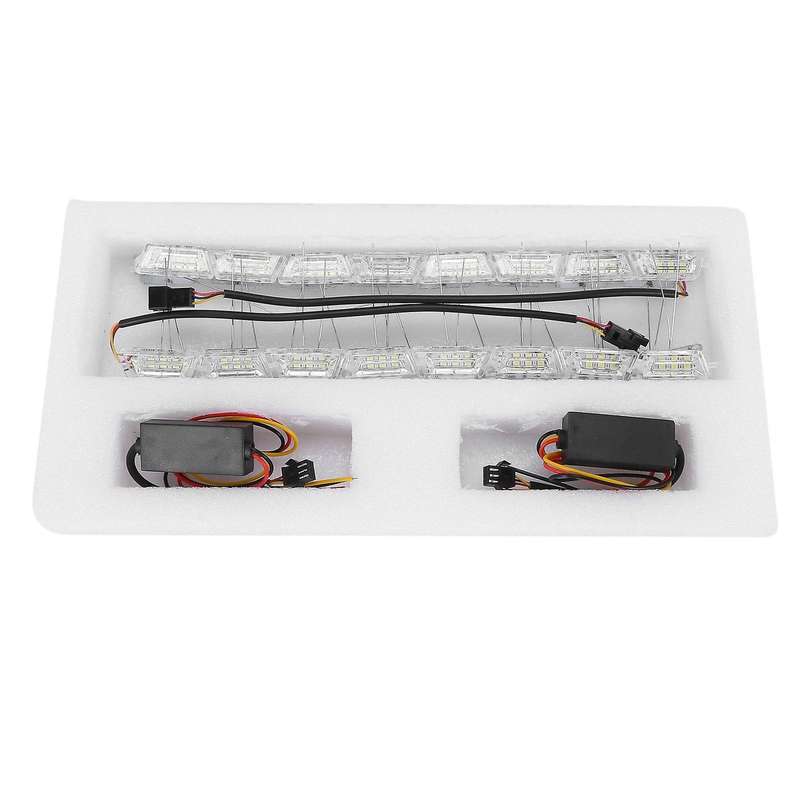 Car Daytime Running Light Crystal Tears Retractable Modified White Yellow Two-Color Streamer Steerin