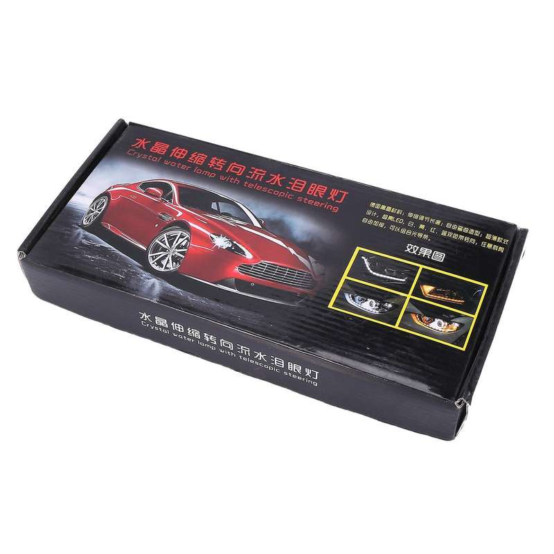 Car Daytime Running Light Crystal Tears Retractable Modified White Yellow Two-Color Streamer Steerin