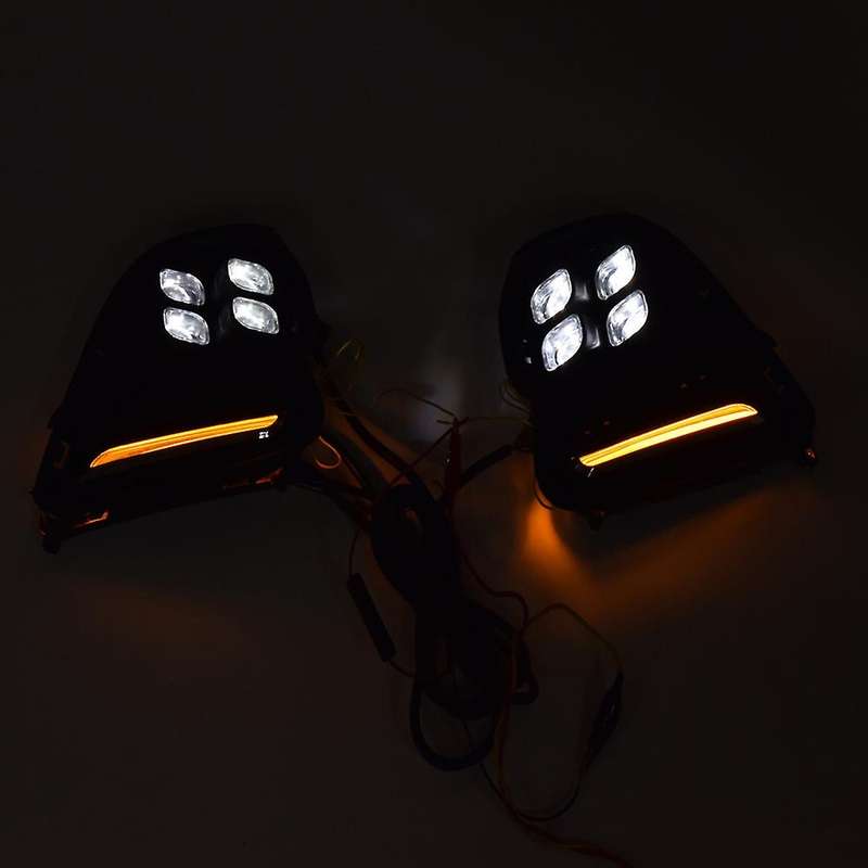 Car Daytime Running Lights Turn Signal Fog Lamp Cover 12V ABS LED DRL for Cavalier 2016-2018