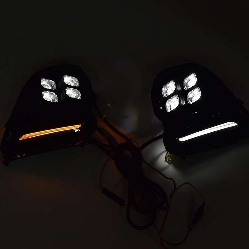 Car Daytime Running Lights Turn Signal Fog Lamp Cover 12V ABS LED DRL for Cavalier 2016-2018