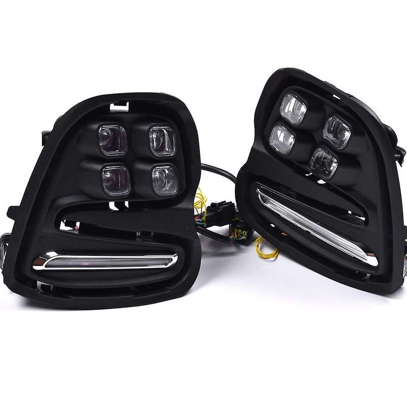 Car Daytime Running Lights Turn Signal Fog Lamp Cover 12V ABS LED DRL for Cavalier 2016-2018