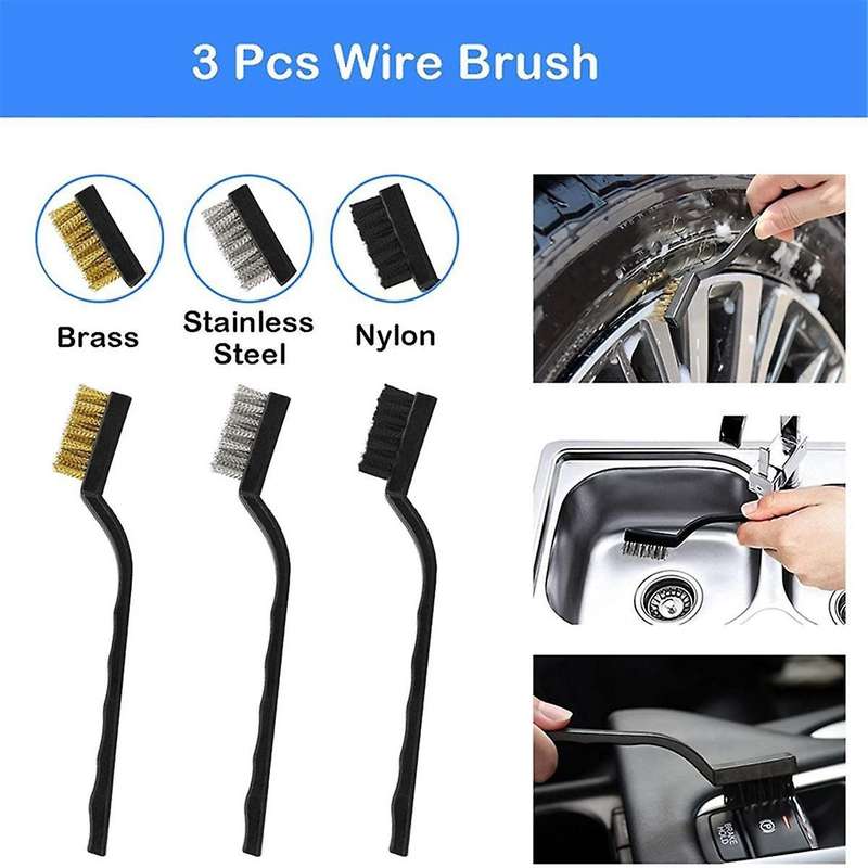Car Detailing Brush Set, Car Wheel Tire Brush Set, Car Detailing Kit for Cleaning Wheels, Interior,