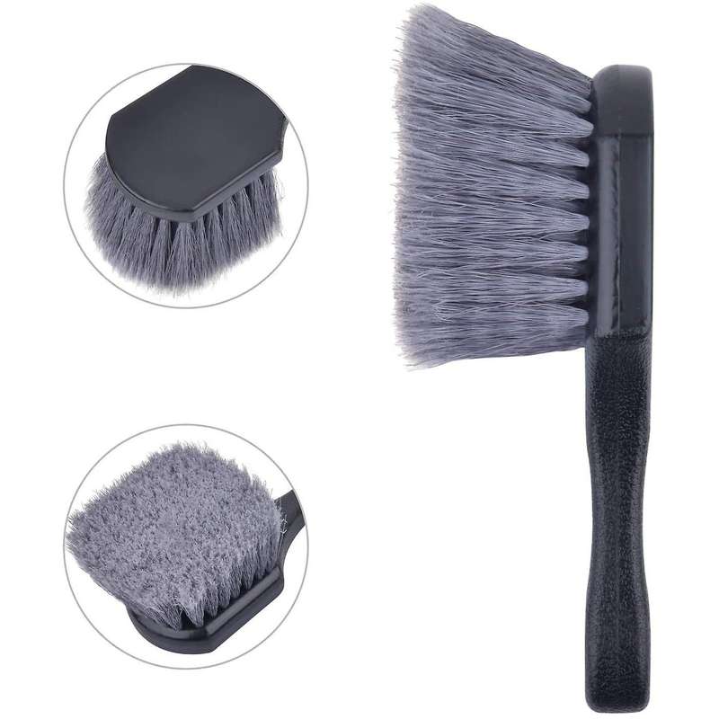 Car Detailing Brush Set,Long Handle Wheel Rim Tire Brush,Detailing Brush,Wash Mitt for Auto Interior