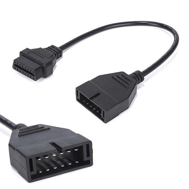 Car Diagnostic Tool OBD2 Connector Adapter for 12 Pin to OBD2 16 Pin Cable Auto Scanner Adapter