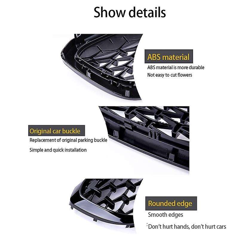 Car Diamond Front Kidney Grille Middle Net Grills Replacement Parts for X3 G01 X4 G02 G08 2018-2020