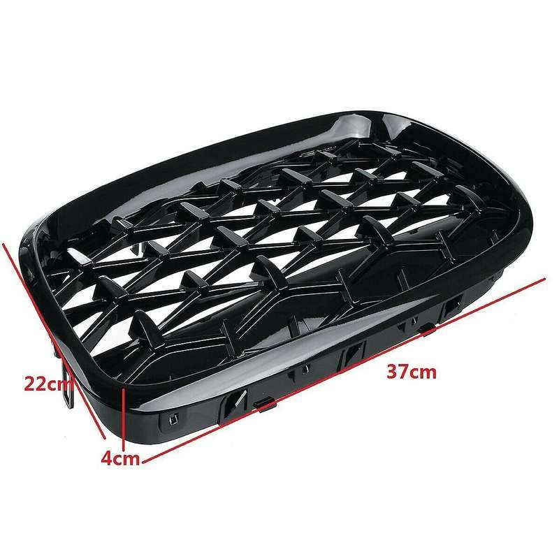 Car Diamond Grills Front Kidney Chrome Mesh Grille Car Accessories for E70 E71 E72 X5 X6 2007-2013