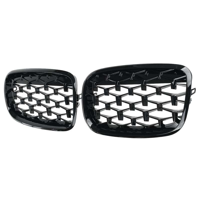 Car Diamond Grills Front Kidney Chrome Mesh Grille Car Accessories for E70 E71 E72 X5 X6 2007-2013