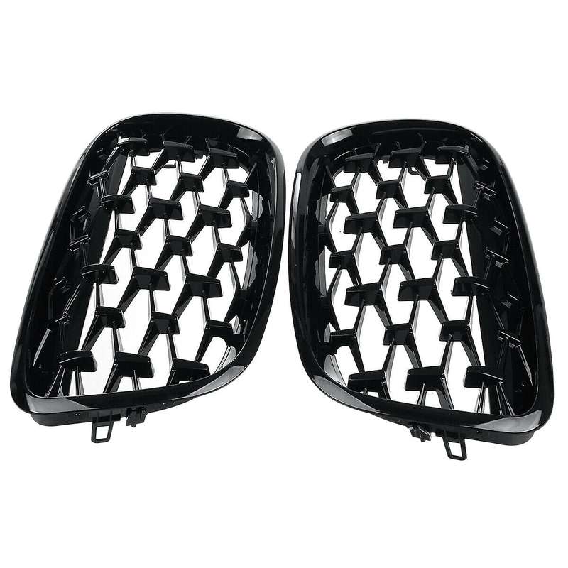 Car Diamond Grills Front Kidney Chrome Mesh Grille Car Accessories for E70 E71 E72 X5 X6 2007-2013