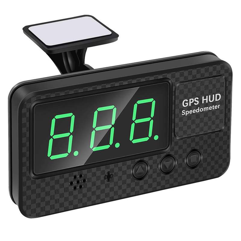 Car Digital GPS HUD Speedometer 3 inch Head Up Display with Overspeed MPH/KM/H Warning Alarm Black