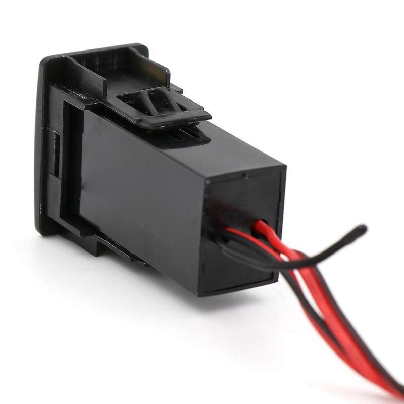 Car Digital Voltmeter Temperature Gauge 2 in 1 Voltage Temp LED Display Meter for 37X24mm