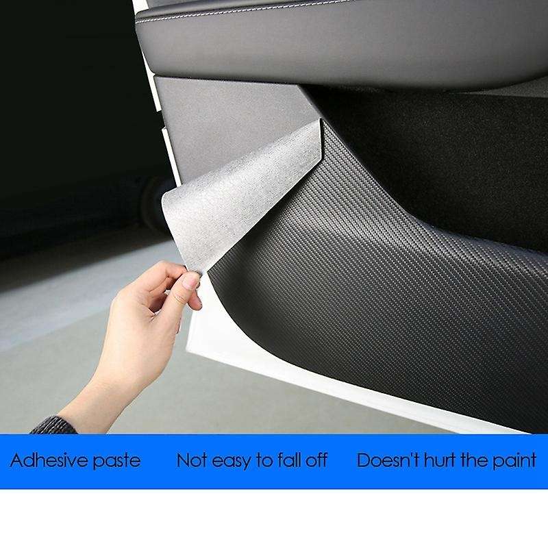 Car Door Anti Kick Mat Door Dust Proof Panel Cover Trim Door Anti-Kick Protector for Model Y 2021
