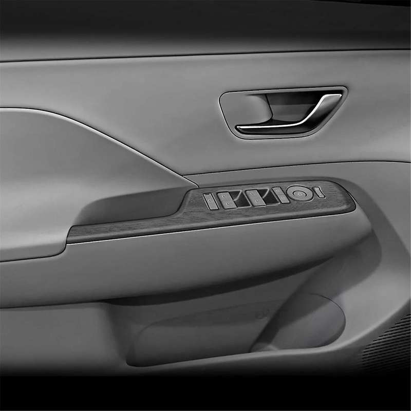 Car Door Armrest Cover Panel for 2024+ Window Glass Lift Switch Button Trim Frame Wood Grain
