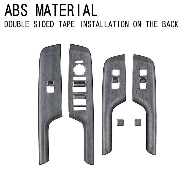 Car Door Armrest Cover Panel for 2024+ Window Glass Lift Switch Button Trim Frame Wood Grain