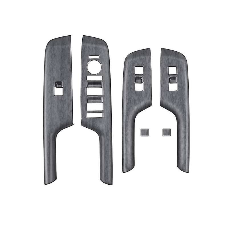 Car Door Armrest Cover Panel for 2024+ Window Glass Lift Switch Button Trim Frame Wood Grain