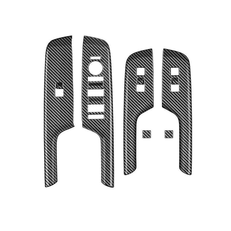Car Door Armrest Cover Panel for 2024+ Window Glass Lift Switch Button Trim Frame Carbon Fiber Patte
