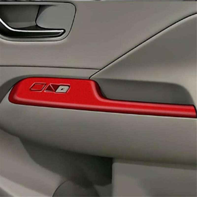 Car Door Armrest Cover Panel for 2024+ Window Glass Lift Switch Button Trim Frame Red