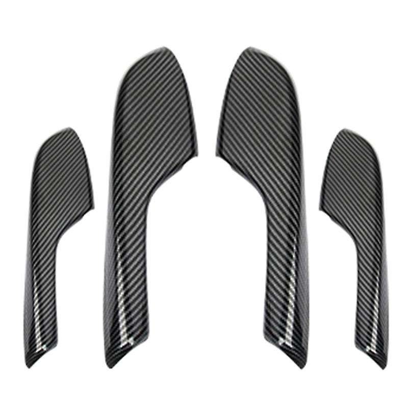 Car Door Armrest Decor Cover Handle Cover Carbon Fiber Style ABS for 10Th Gen