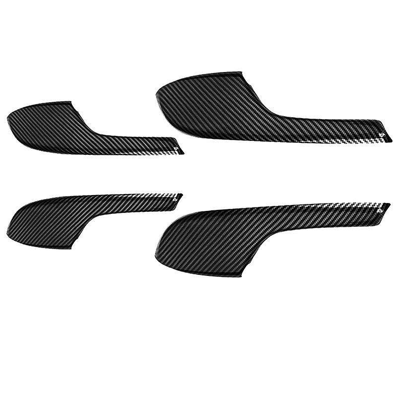 Car Door Armrest Decor Cover Handle Cover Carbon Fiber Style ABS for 10Th Gen