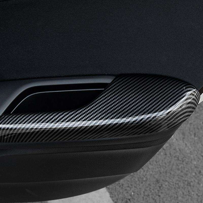 Car Door Armrest Decor Cover Handle Cover Carbon Fiber Style ABS for 10Th Gen