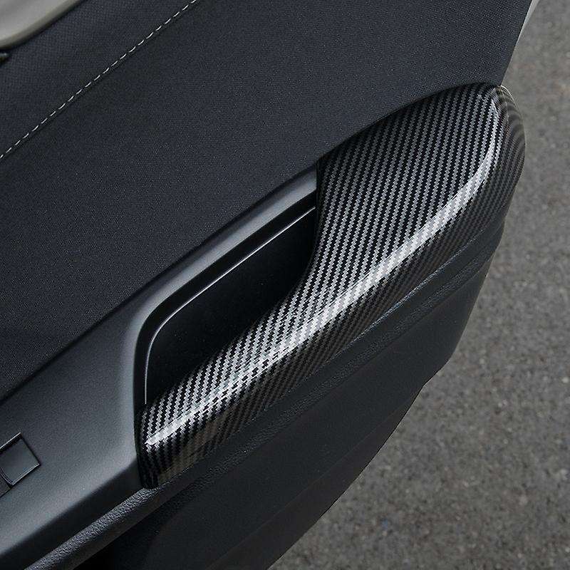 Car Door Armrest Decor Cover Handle Cover Carbon Fiber Style ABS for 10Th Gen