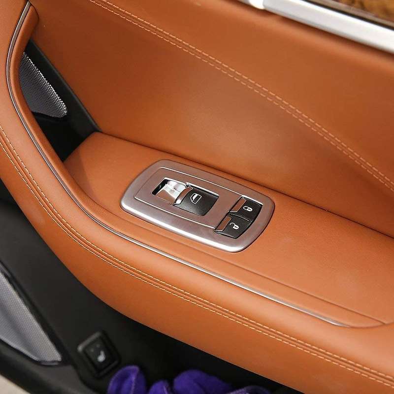 Car Door Armrest Window Glass Lift Switch Button Cover Trim Frame Accessories for Quattroporte