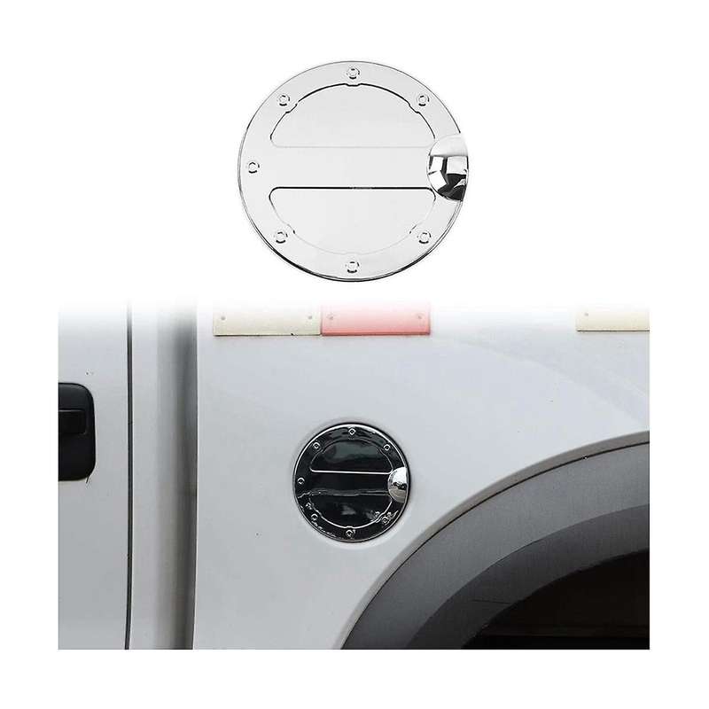Car Door Fuel Filler Cap Cover Fuel Tank Cap for 2009-2014 Silver