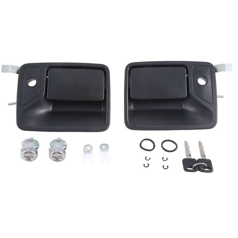 Car Door Handle & Lock Cylinder with Clips for Super Duty F250 F350 1999-2016