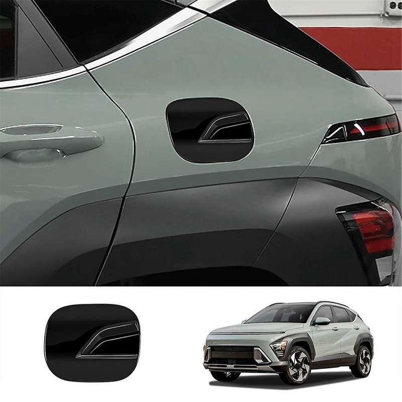 Car Door Fuel Tank Gas Cap Decoration Cover Trim for 2024+ Car Exterior Accessories Bright Black