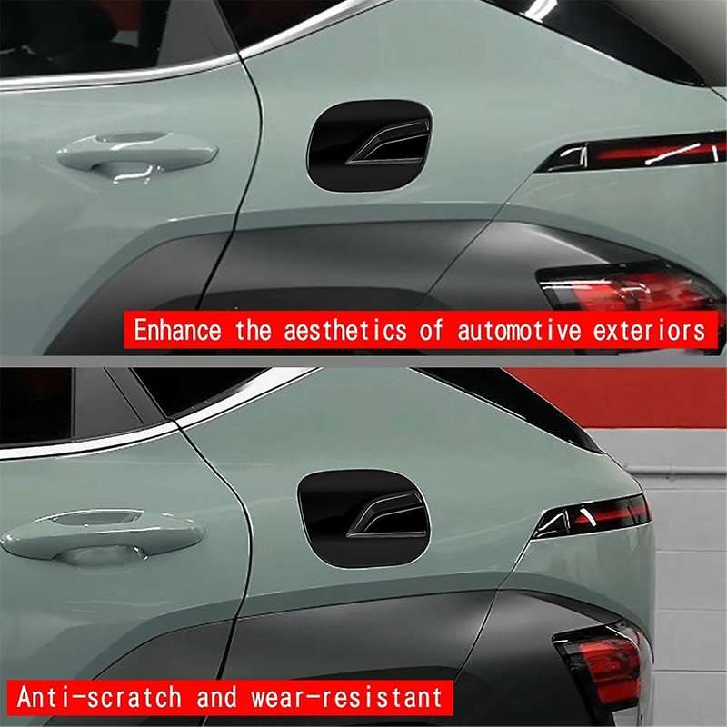 Car Door Fuel Tank Gas Cap Decoration Cover Trim for 2024+ Car Exterior Accessories Bright Black