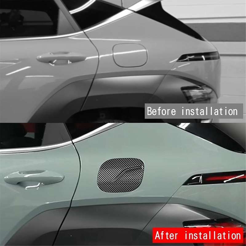 Car Door Fuel Tank Gas Cap Decoration Cover Trim for 2024+ Car Exterior Accessories Carbon Fiber Pat