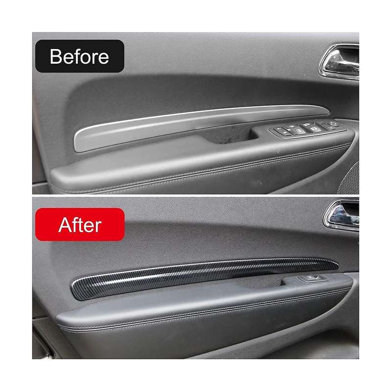 Car Door Handle Decoration Cover Trim for Durango 2011-2022 Interior Accessories ,abs Carbon Fiber