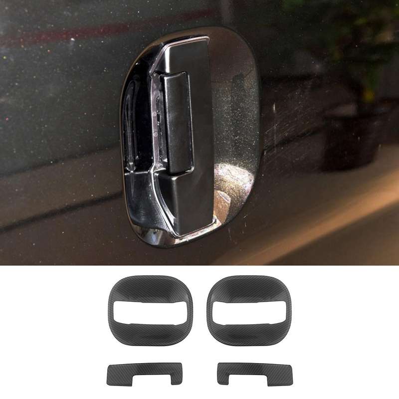 Car Door Handle Bowl Cover Decoration Protector Carbon Fiber Style for NV200 2010-2018