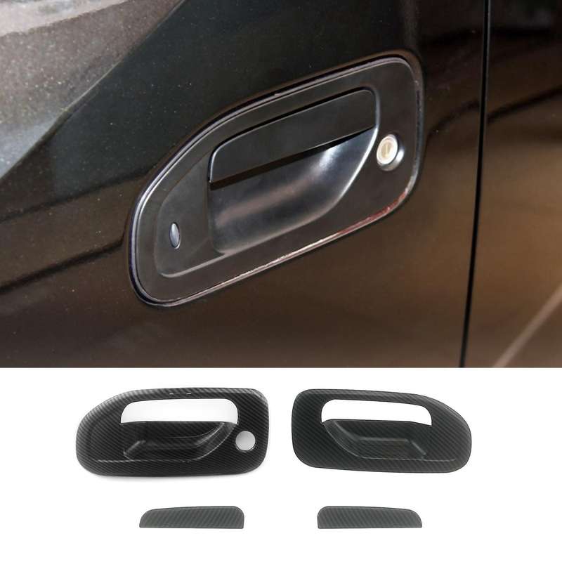 Car Door Handle Bowl Cover Decoration Protector Carbon Fiber Style for NV200 2010-2018