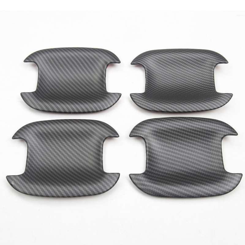 Car Door Handle Bowl Cover Trims Protector Sticker for 2021 Door Exterior Accessories Matt Carbon