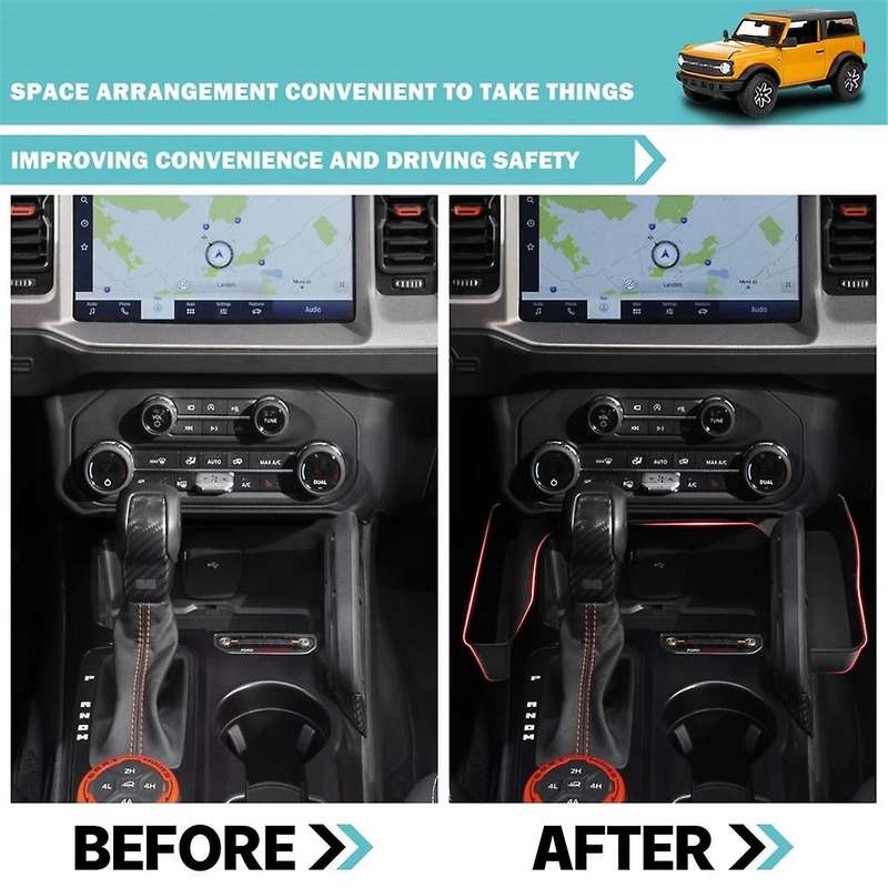 Car Door Handle Storage Box Center Console Gear Shift Storage Box Tray for 2021 2022 2023 Accessorie